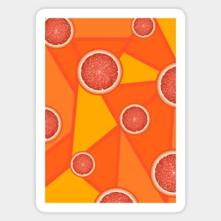 Oranges & triangle patterns Sticker